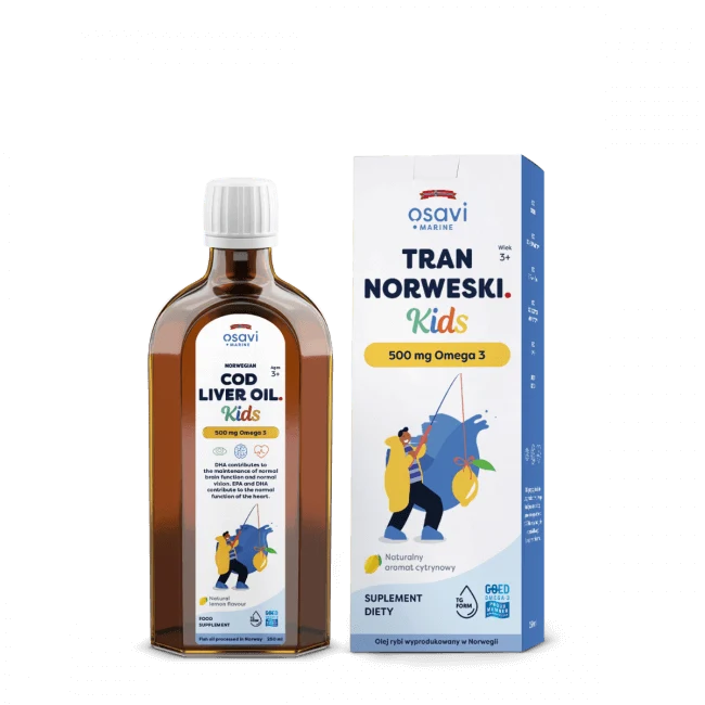 Norwegian Kids Trank 500 mg Omega 3 - Zitronengeschmack (250 ml)
