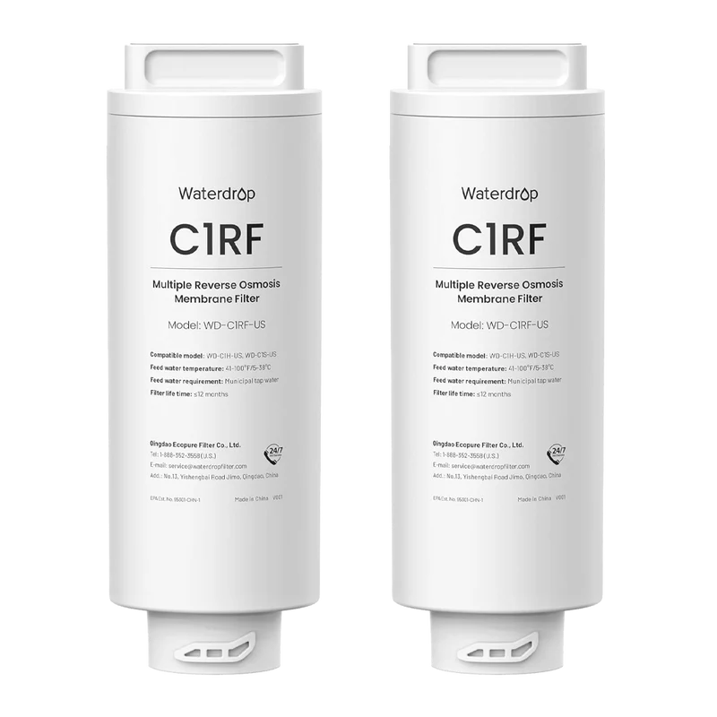WD-C1RF Filter for Waterdrop C1H Reverse Osmosis System, 2-YEAR COMBO