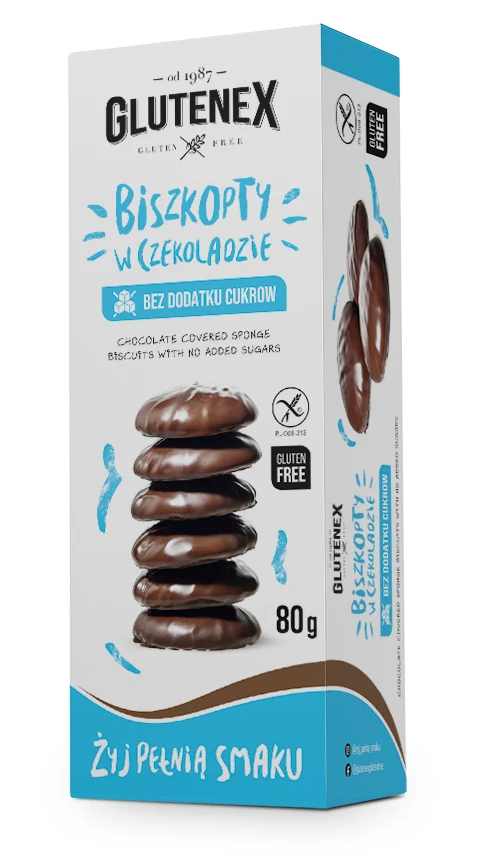 GLUTENFREIE SÜSSIGKEITEN IN SCHOKOLADE 80 g - GLUTENEX DATUM: 02.2026