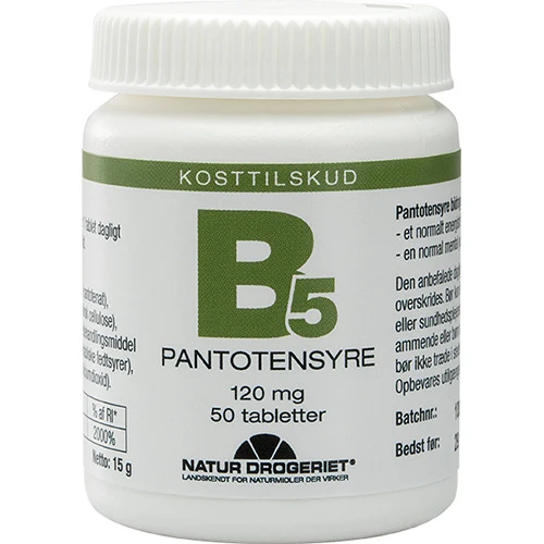 Natur-Drogeriet Pantotensyra 120 Mg | 50 tabletter