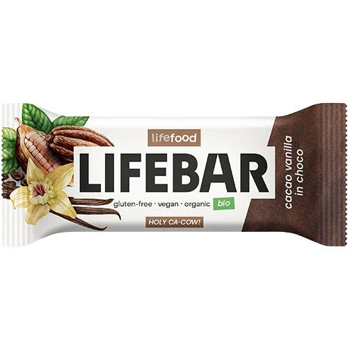 Lifefood LifeBar InChoco Ekologisk Glutenfri | Cacao Vanilla