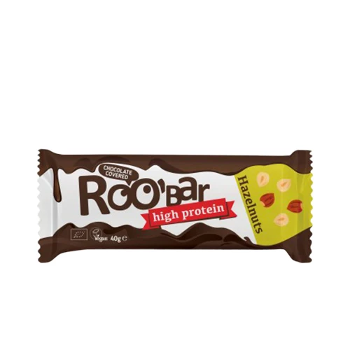 ROO'bar Choklad Hasselnöt Protein Ekologisk | 40 g