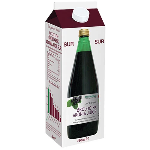 100% Aronia (Svartaronia) Saft Sur Smak Naturell Ekologisk | 750 ml