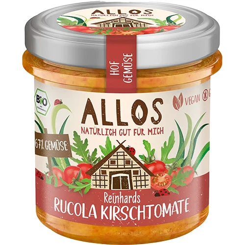 Allos Pålägg Rucola Och Körsbärstomat Gårdsgrönsaker Ekologisk | 135 g