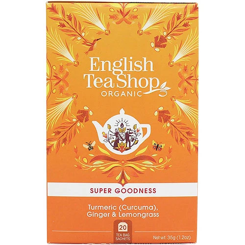 English Tea Shop Koffeinfri Te Turmeric Ginger & Lemongrass Ekologisk | 20 påsar