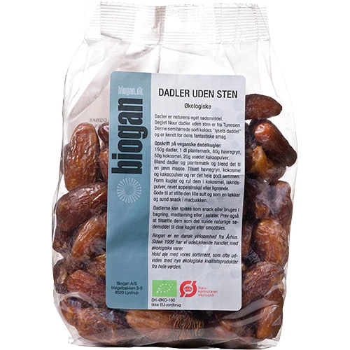 Biogan Dadlar Utan Kärna Ekologisk | 500 g