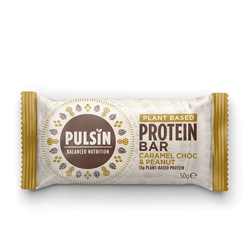 Pulsin Proteinbar Glutenfri Ekologisk | Caramel Choc & Peanut