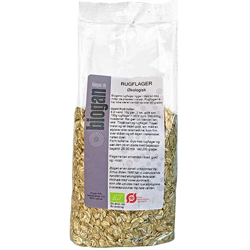 Biogan Rågflingor Ekologisk | 500 g