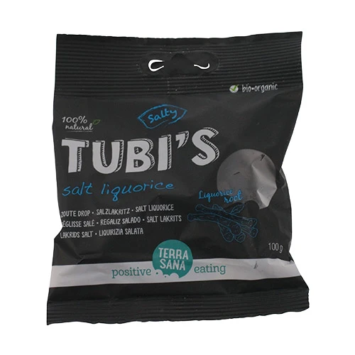 Terrasana TubiS Lakrits Skuren Salt Ekologisk | 100 g