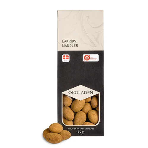 Økoladen Lakrits Mandlar | 90 g