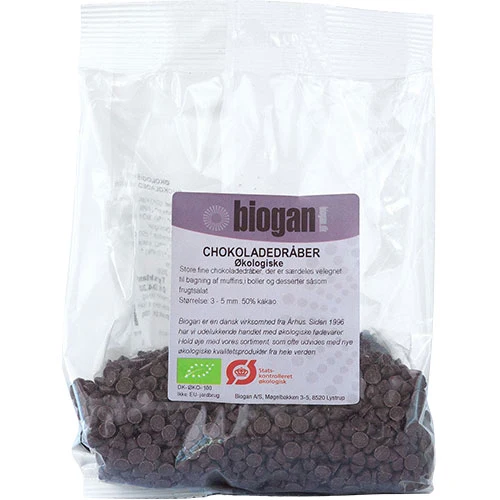 Biogan Chocolate Drops Ekologisk | 200 g