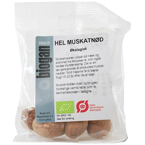 Biogan Hela Muskotnötter Ekologisk | 30 g