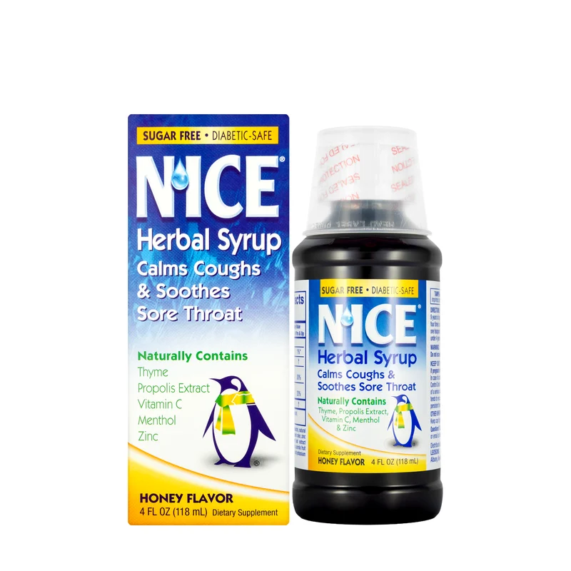Nice Herbal Cough Syrup Honey Flavor 118ml