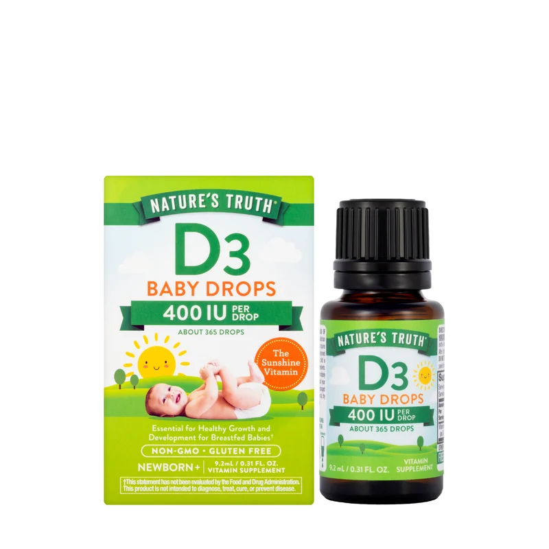 Natures Truth Vitamin D3 400IU Drops 9.2Ml