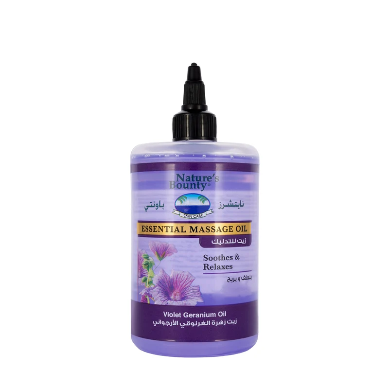Natures Bounty Violet Geranium Massage Oil 300 ml