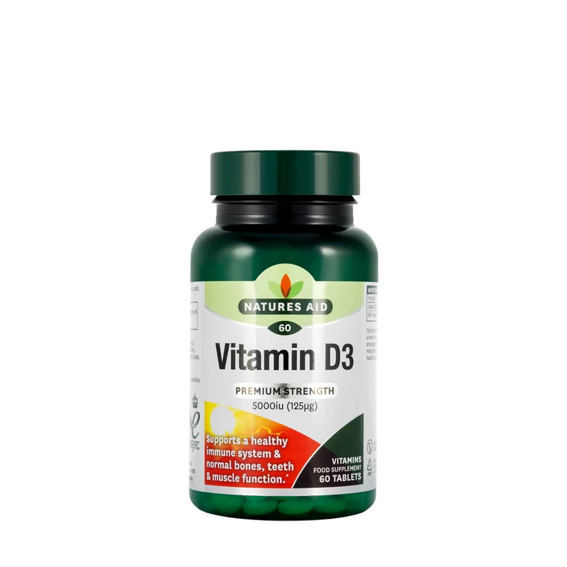 Natures Aid Vitamin D3 5000IU 60 Tablet