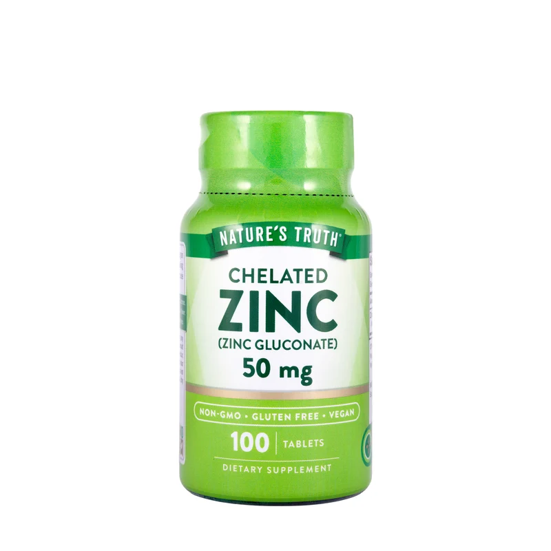 Nature’s Truth Chelated Zinc 50mg 100 Tablets