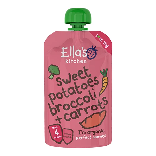 Ellas Kitchen Babymos 4 mån+ Sötpotatis, Broccoli och Morot Ekologisk | 120 g