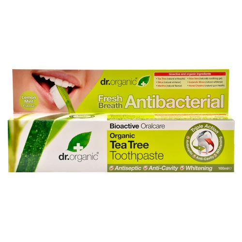 Dr. Organic Tandkräm Tea Tree m. Fluor | 100 ml