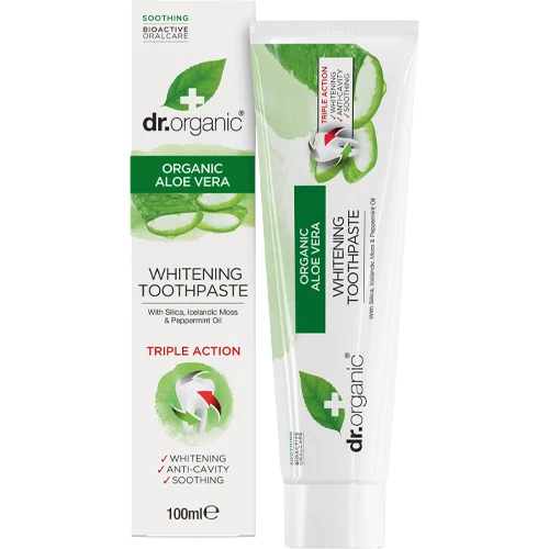 Dr. Organic Tandkräm Aloe Vera, Innehåller Flour | 100 ml
