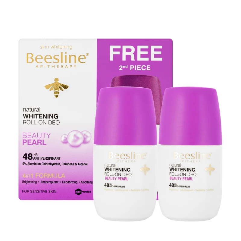 Beesline 48 Hours Whitening Roll On Deo Beauty Pearl 50 Ml 1+1 Offer Pack