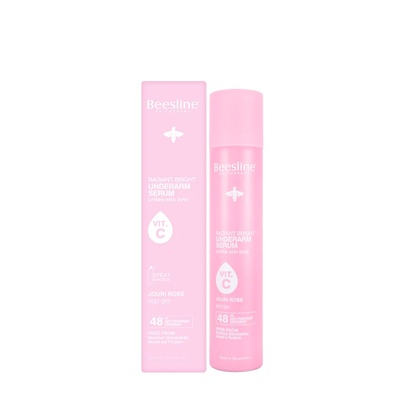 Beesline 48 Hours Radiant Bright Underarm Deo Serum With Vit C Jouri Rose Spray 150 Ml