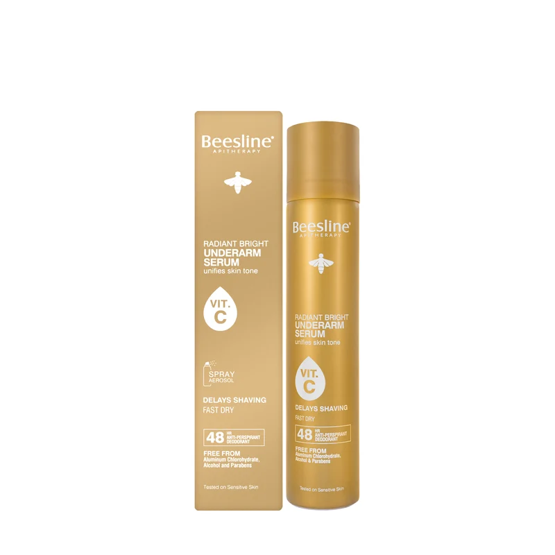 Beesline 48 Hours Radiant Bright Underarm Deo Serum With Vit C Delays Shaving Spray 150 Ml