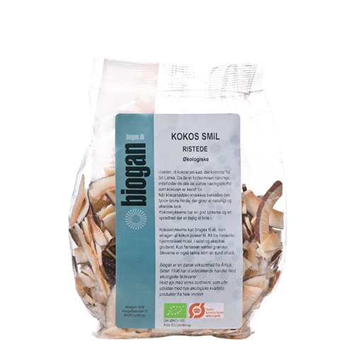 Biogan Rostad kokos med skal Ekologisk | 175 g