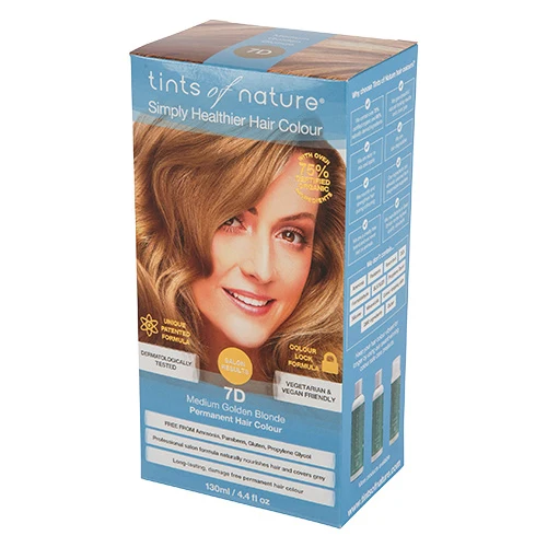 Tints of Nature Permanent Hårfärg | Medium Gyllene Blond 7D
