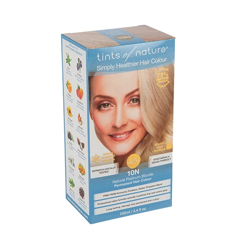 Tints of Nature Permanent Hårfärg | Naturlig Platina Blond 10N