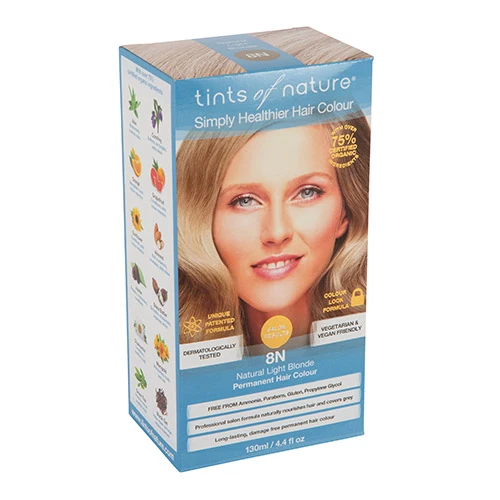 Tints of Nature Permanent Hårfärg | Naturlig Ljus Blond 8N