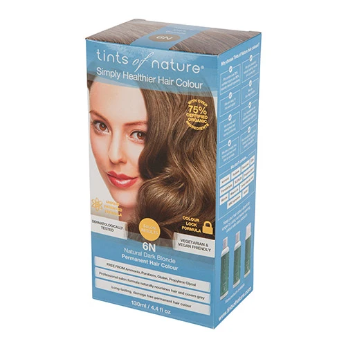 Tints of Nature Permanent Hårfärg | Naturlig Mörk Blond 6N