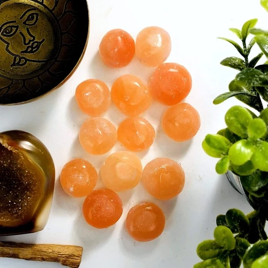 Polerad Selenitkula orange