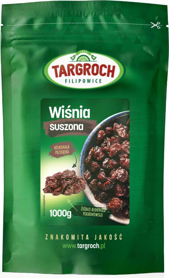 Wiśnia suszona 1000g Targroch DATA: 04.2026