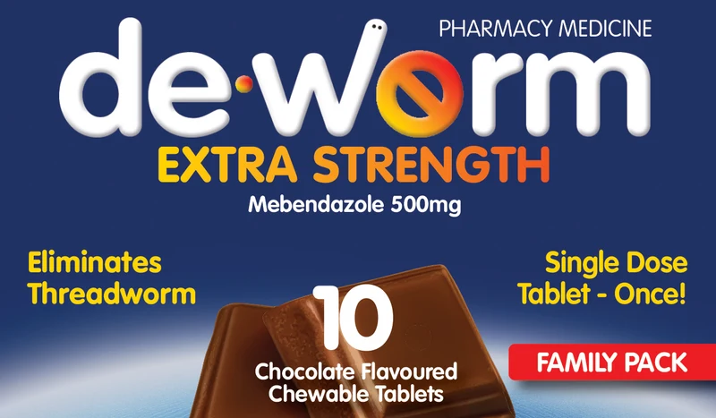 De-Worm Extra Strength Chocolate 10tabs