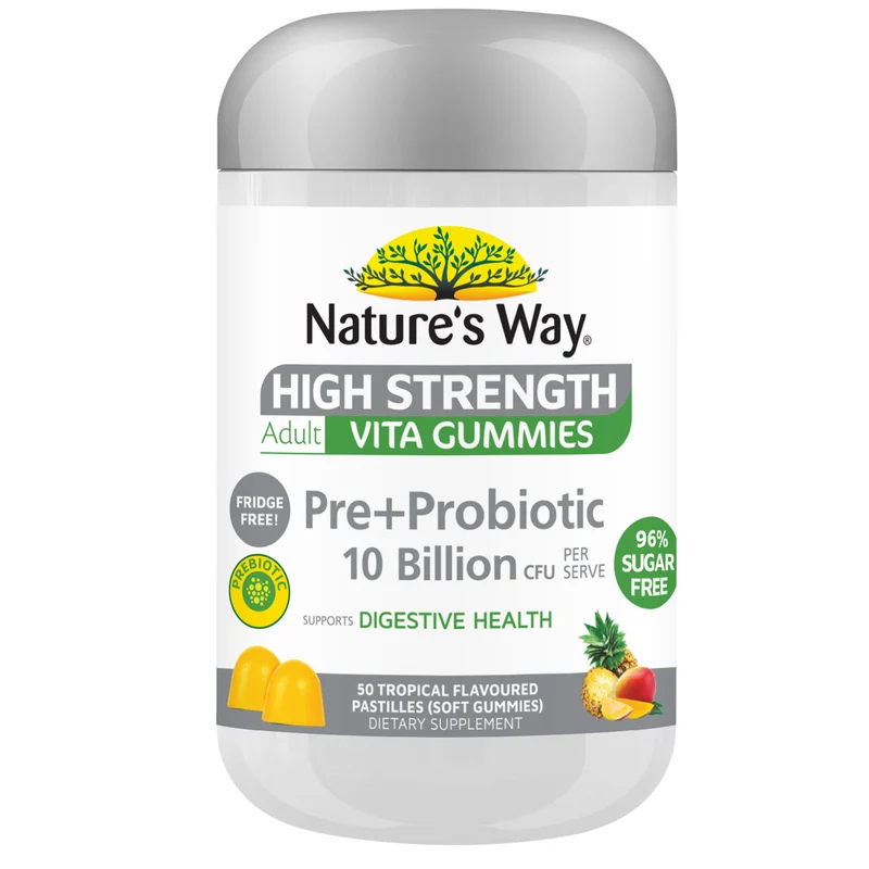 Nature's Way High Strength Adult Vita Gummies Pre + Probiotic 50s