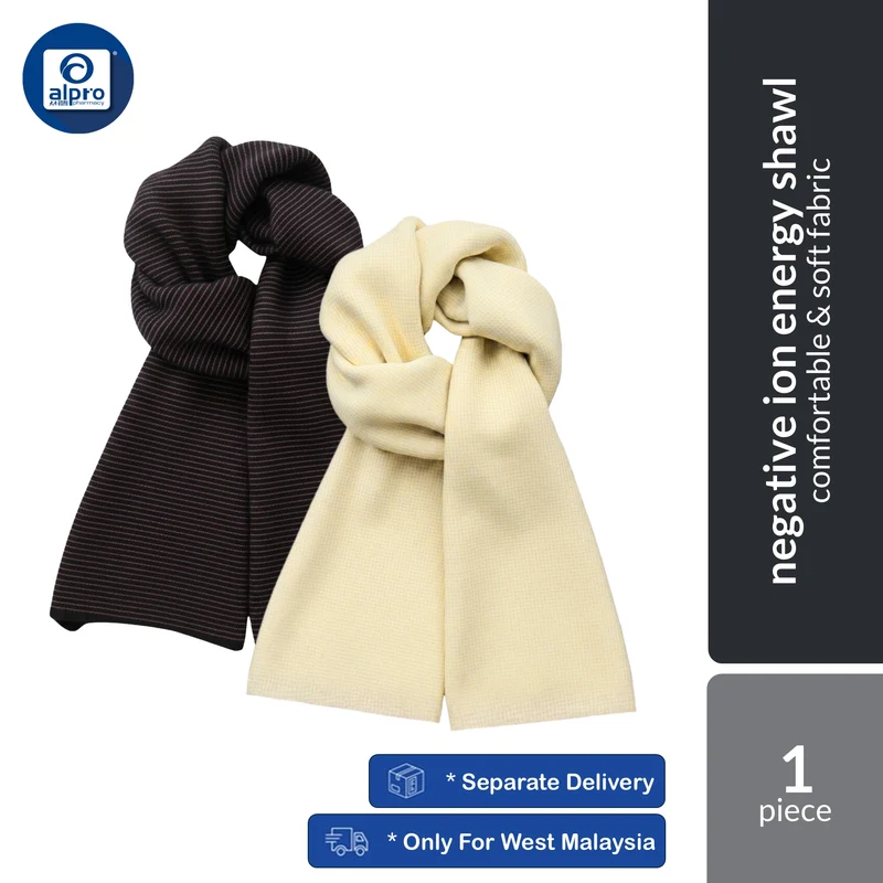 BION Negative Ion Energy Shawl | Comfortable Headwear & Soft to Skin Fabric