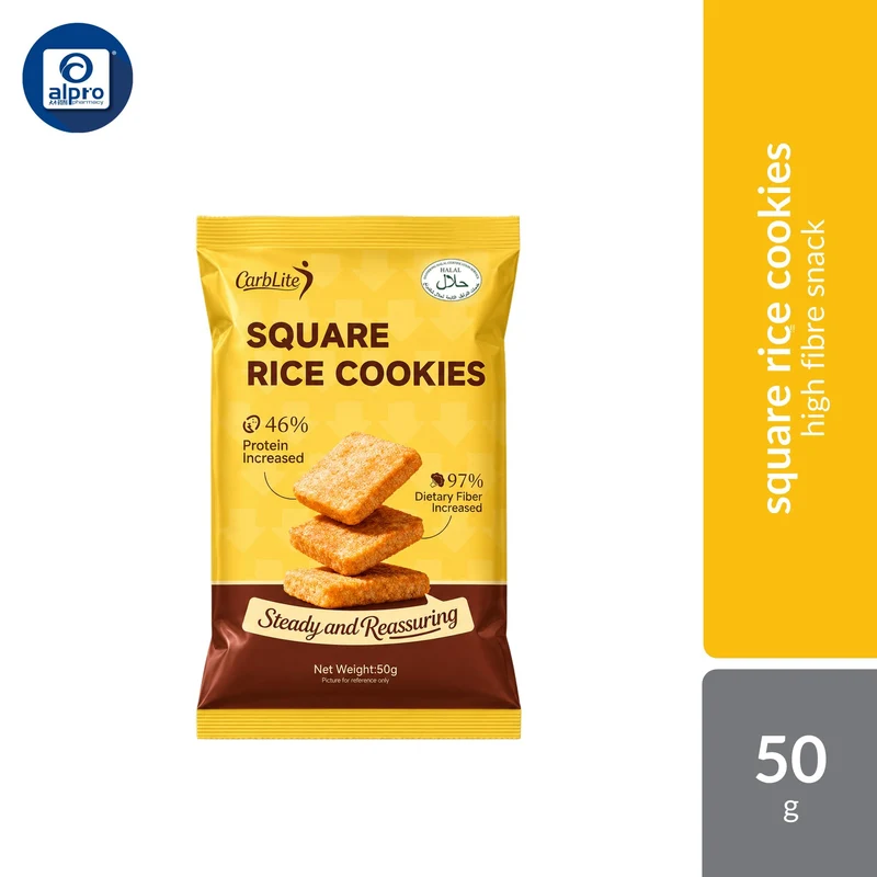 CarbLite Square Rice Cookies 50g | No Added White Sugar