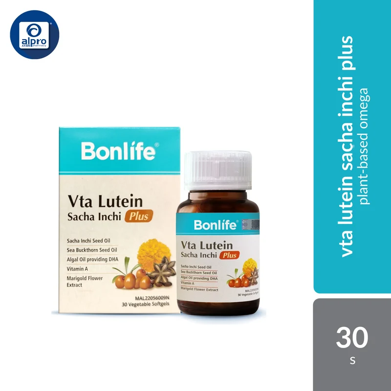 Bonlife Vta Lutein Sacha Inchi Plus Softgel 30s | Plant-Based Omega