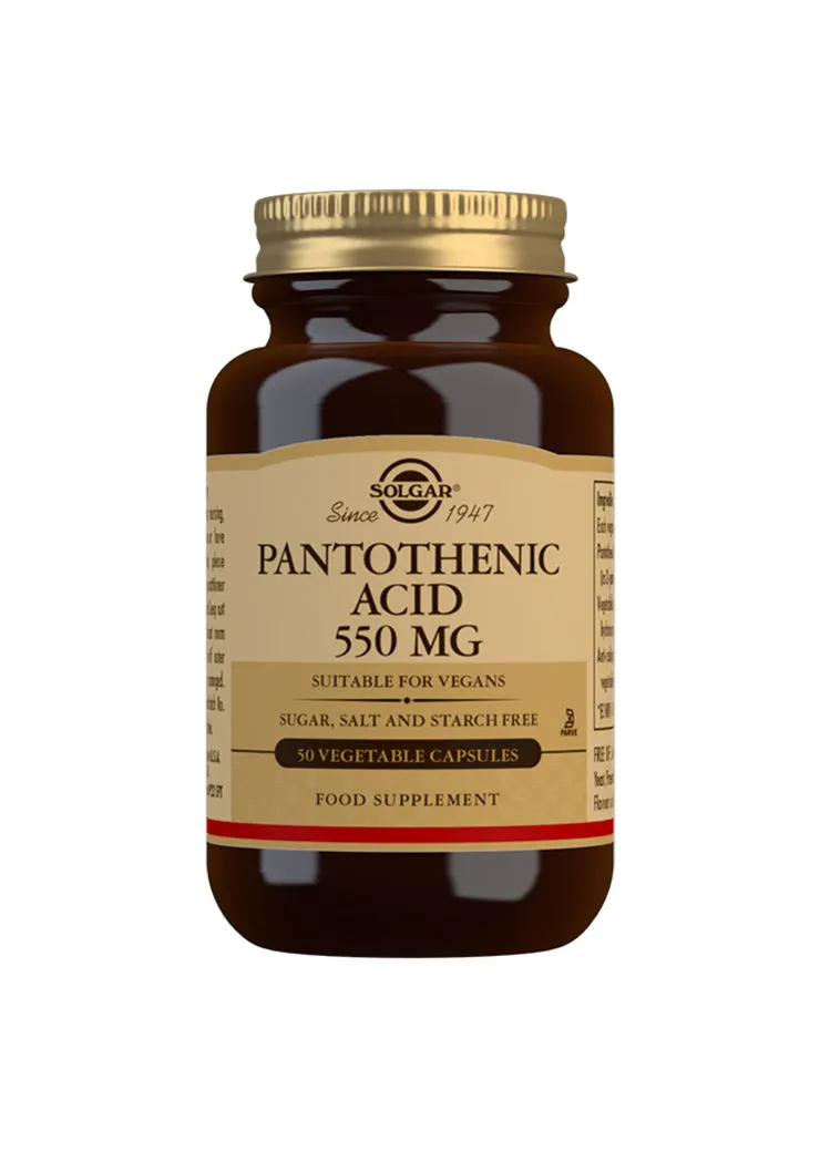 Pantothenic Acid, 50 vegetabiliska kapslar