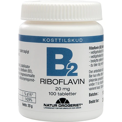 Natur-Drogeriet Mega Vitamin B2 20 Mg | 100 tabletter