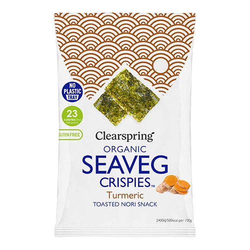 Clearspring Tång Chips | Gurkmeja Ekologisk (Seaveg Crispies)