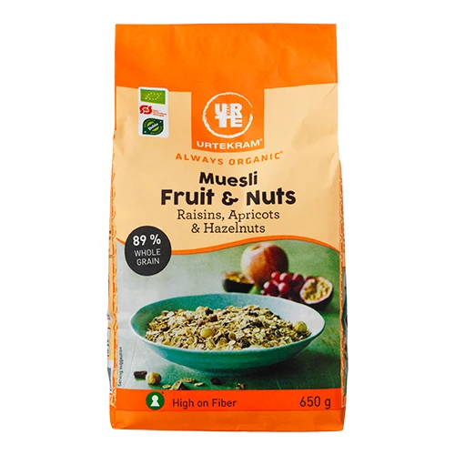 Urtekram Mysli Frukt & Nötter Ekologisk | 650 g