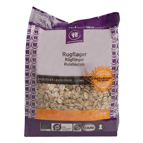 Urtekram Rågflingor Ekologisk | 400 g