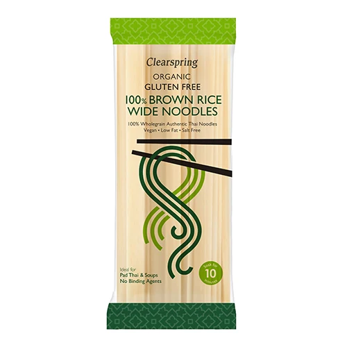 Clearspring Breda Nudlar av Brunt Ris Glutenfri | 200 g