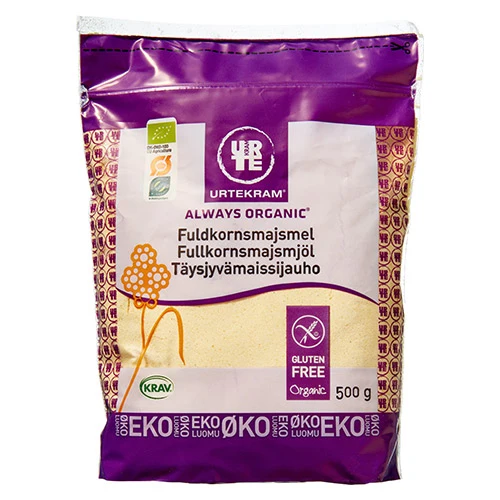 Urtekram Fullkornsmajsmjöl Ekologisk Glutenfri | 500 g