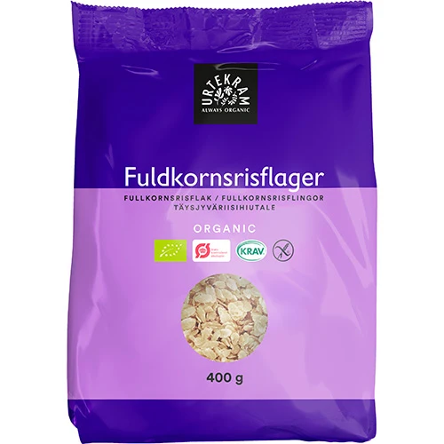 Urtekram Fullkorn Risflingor Ekologisk | 400 g