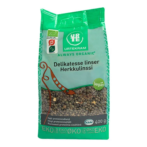 Urtekram Gröna Linser Franska Ekologisk | 400 g