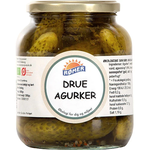 Rømer Gurkor Sur, Söt Ekologisk | 680 g