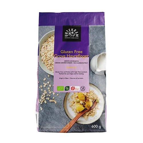 Urtekram Havreflingor Grova Glutenfri Ekologisk | 600 g